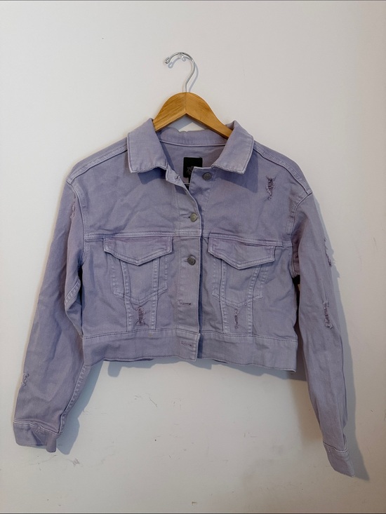 wild fable Jackets & Blazers - wild fable Lavender Cropped Denim Jacket
